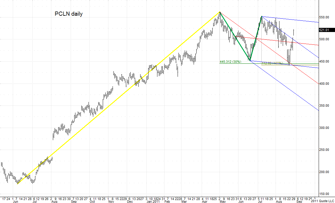 PCLN daily 082811